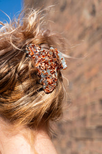 Candace Hair Claw - Seafoam & Rust