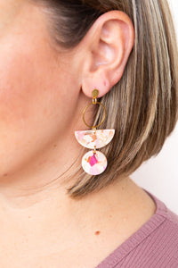 Wren Earrrings - Peachy Pink