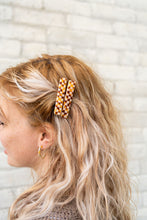 Load image into Gallery viewer, Eleanor Hair Clips - Amber Checker