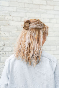 Carly Hair Claw - Brown Dot