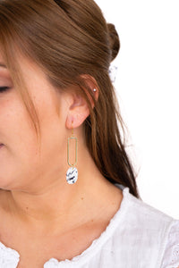 Mila Earrings - Marble