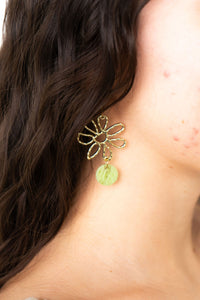 Maisy Earrings - Lime Green