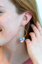 Load image into Gallery viewer, Iris Earrings Large - Marble Confetti