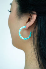 Load image into Gallery viewer, Camy Hoops - Aquamarine
