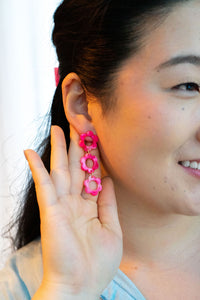 Delilah Earrings - Hot Pink