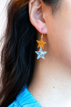Load image into Gallery viewer, Starry Earrings - Silver Glitter
