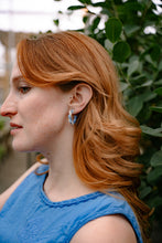 Load image into Gallery viewer, Flora Mini Hoops - Greek Goddess Blue