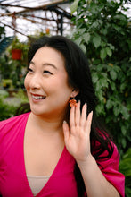 Load image into Gallery viewer, Primrose Hoops - Tangerine Orange