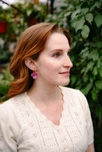 Load image into Gallery viewer, Magnolia Hoops - Hibiscus