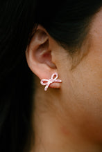 Load image into Gallery viewer, Bowie Studs - Powder Pink Dot