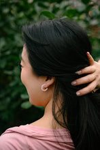 Load image into Gallery viewer, Micro Cam Mini Hoops - Powder Pink Dot