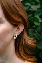 Load image into Gallery viewer, Micro Cam Mini Hoops - Pastel Blue Dot