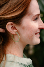 Load image into Gallery viewer, Posey Hoops - Champagne Mint