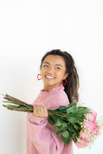 Load image into Gallery viewer, Heart Hoops - Strawberry Fizz