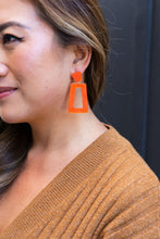 Load image into Gallery viewer, Avery Earrings - Orange Glitter
