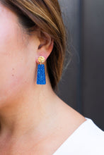 Load image into Gallery viewer, Mia Mini Earrings - Blue Glitter
