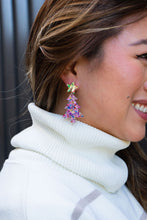 Load image into Gallery viewer, Christmas Tree Earrings - Light Pink Sparkle
