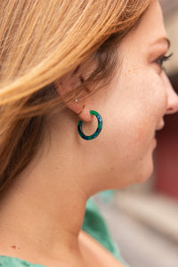 Cam Mini Hoops - Dark Green