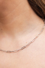 Load image into Gallery viewer, Luxe Silver Paper Clip Chain - 18&quot;
