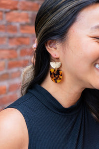 Harper Earrings - Tortoise