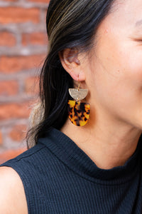 Harper Earrings - Tortoise