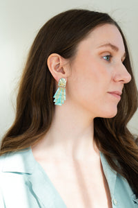 Lucille Earrings - Mint