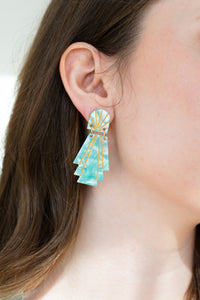 Lucille Earrings - Mint