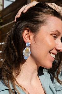 Florence Earrings - Glacier Blue