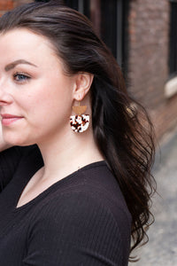 Harper Earrings - Cowhide