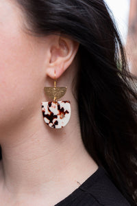 Harper Earrings - Cowhide