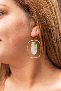 Madison Earrings - Pear Opal