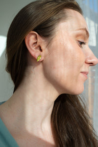 Leaf Studs - Fern Green