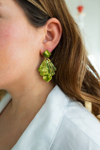 Estelle Earrings - Olive