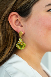 Daphne Earrings - Olive