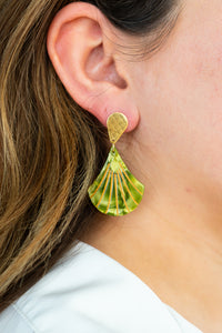 Daphne Earrings - Olive