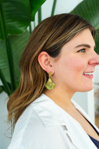 Daphne Earrings - Olive