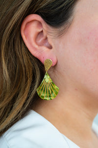 Daphne Earrings - Olive