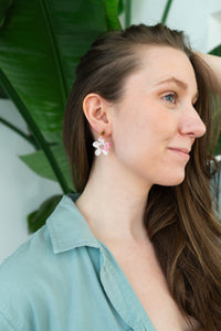 Daisy Earrings - Cherry Blossom