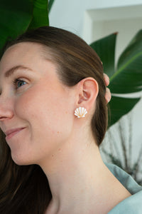 Seashell Studs - Pink Pearl