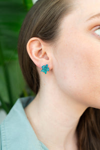 Sea Turtle Studs - Sea Green