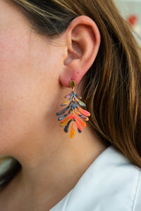 Petite Palm Earrings - Bird of Paradise