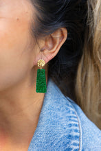 Load image into Gallery viewer, Mia Mini Earrings - Green Glitter
