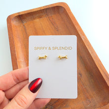 Load image into Gallery viewer, Luxe Dainty Dachshund Studs - Gold