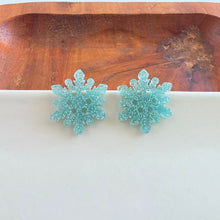 Load image into Gallery viewer, Snowflake Studs - Ice Queen Glitter