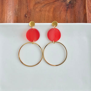 Sadie Earrings - Ruby Red