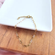 Load image into Gallery viewer, Luxe Gold Delicate Paper Clip Bracelet
