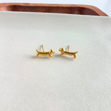Load image into Gallery viewer, Luxe Dainty Dachshund Studs - Gold