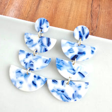 Load image into Gallery viewer, Kennedy Earrings - Greek Goddess Blue