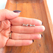 Load image into Gallery viewer, Luxe Dainty Dachshund Studs - Silver