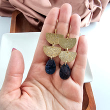 Load image into Gallery viewer, Aria Earrings - Midnight Shimmer

